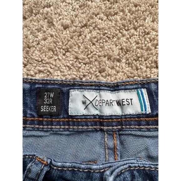 Departwest Seeker Low Rise Stretch Denim Straight Jeans Blue Mens Size 27 x 32 - Picture 6 of 9